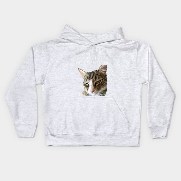 dont be part of the problem BE THE ENTIRE PROBLEM  Maine Coon Cat Kids Hoodie by TanoshiiNeko